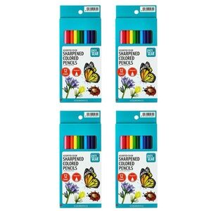 4 Pack Pen+Gear 12 Count Assorted Colors Sharpened Colored Pencils NWT